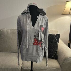 Disney Gray Women's Sweater with Character Design, Distressed